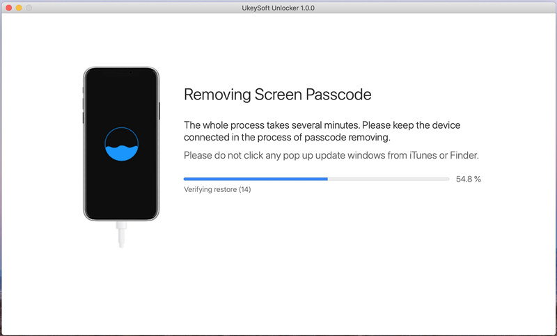 Step 3. Start removing screen passcode from iPhone.