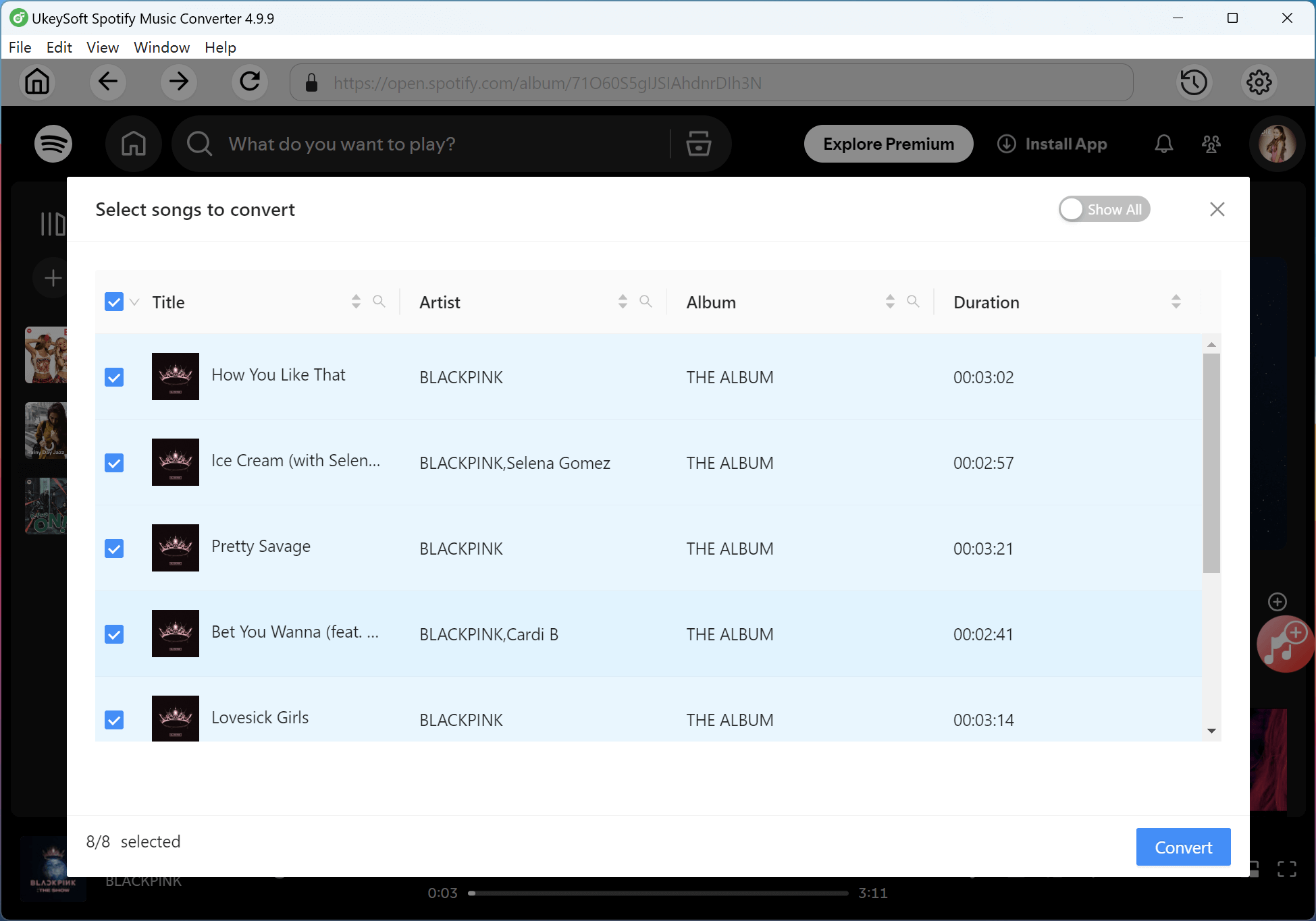 開始下載Spotify音樂