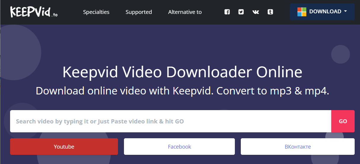 KeepVid線上轉換器