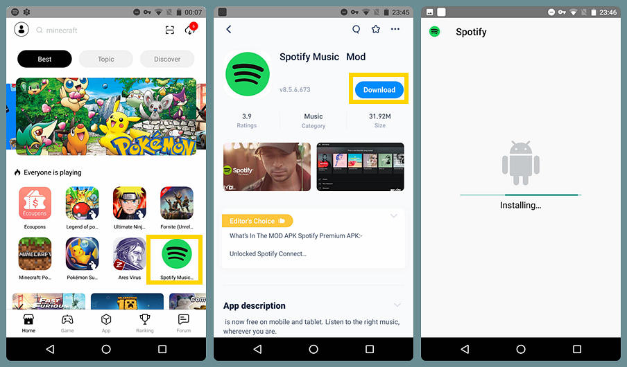 spotify music apk mod android