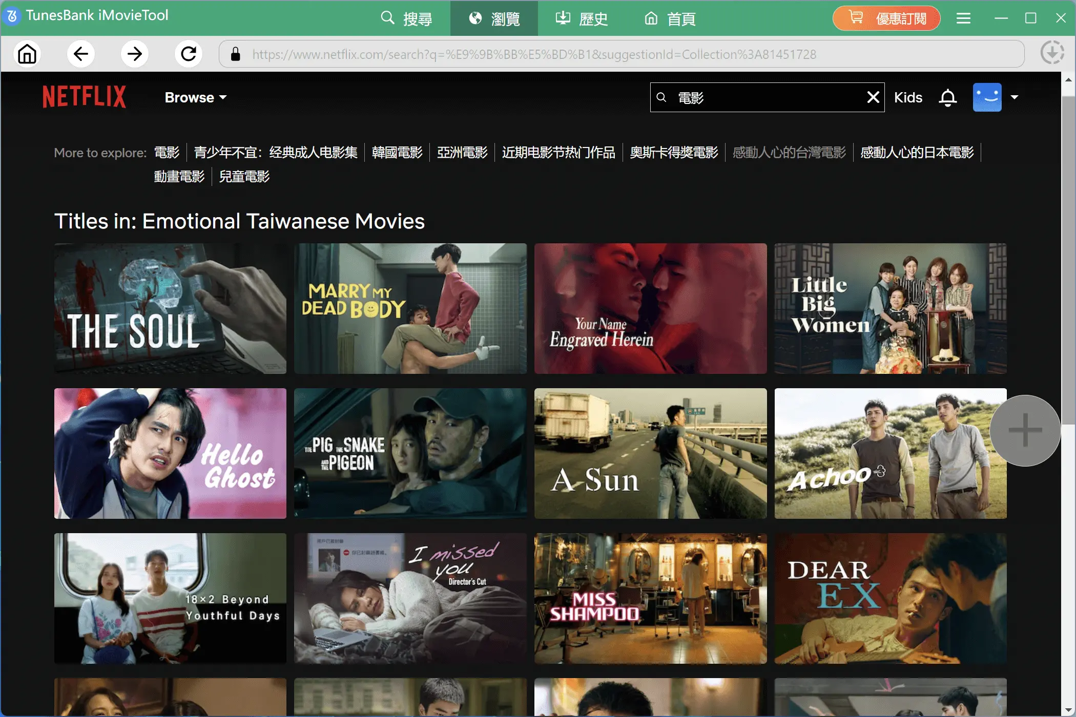 瀏覽 Netflix 影片