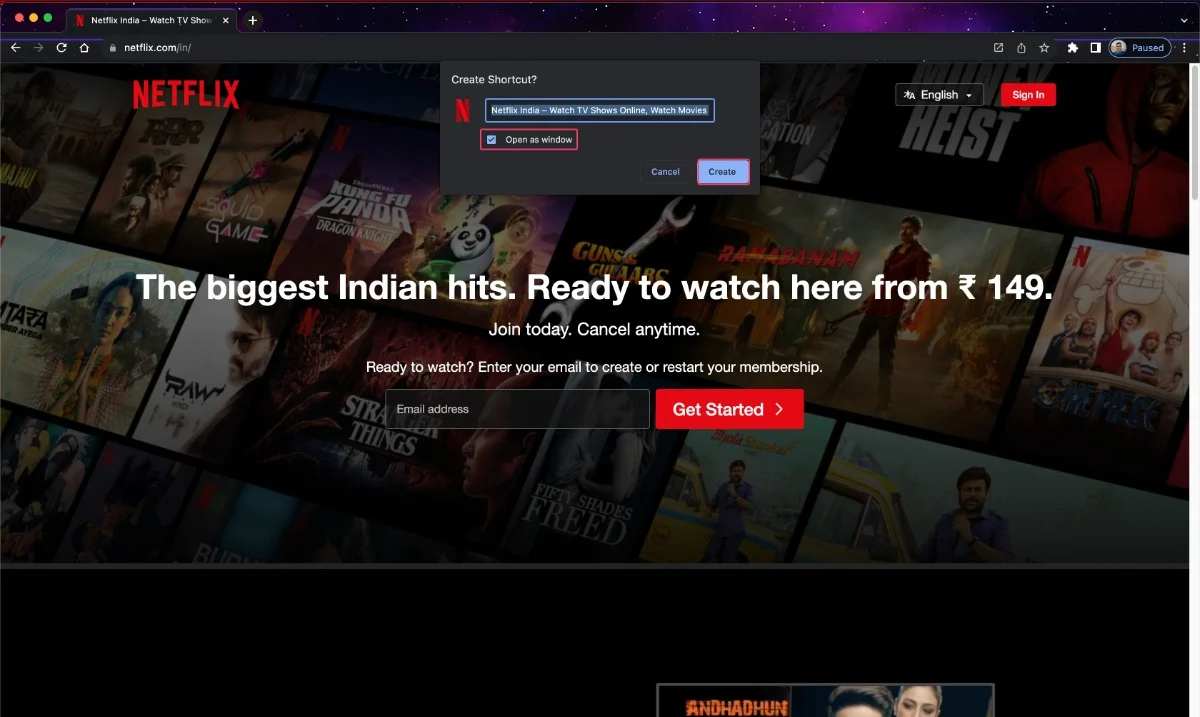 將 Safari 裏面的 Netflix 打包成獨立應用