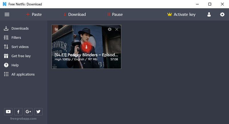 FreeGrabApp Netflix 影片下載器