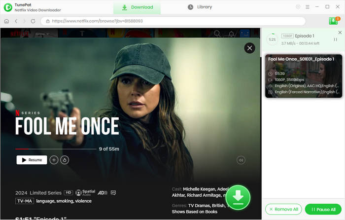 TunePat Netflix 影片下載器