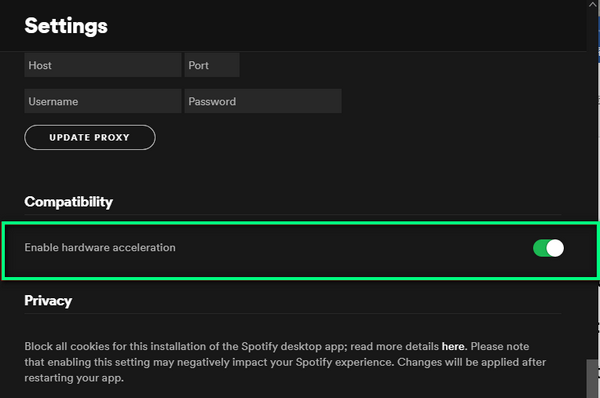 停用硬體加速夾