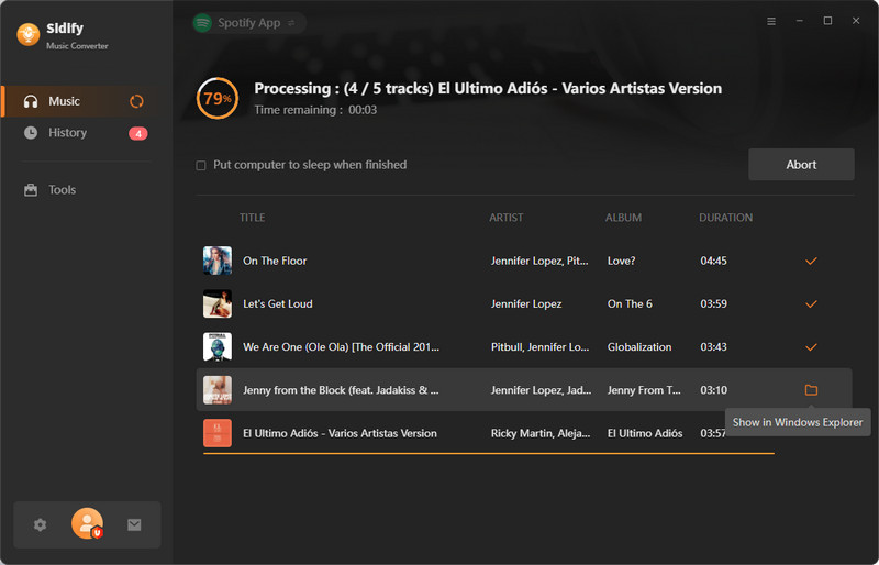 Sidify Spotify音樂轉換器