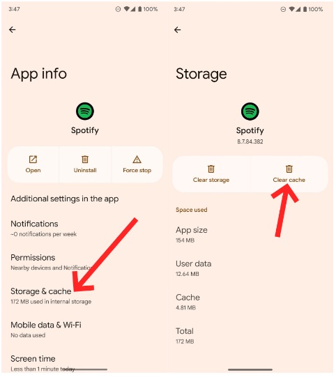 清除 Spotify 緩存