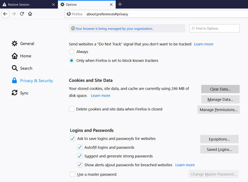 清除網頁瀏覽器快取