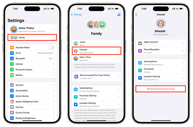重新加入您的家庭成員